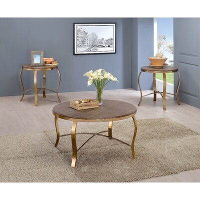 Willa Arlo Interiors Kallie 3 Piece Coffee Table Set Inside 3 Piece Coffee Tables (View 9 of 15)