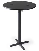 Wireless Power Charging Table | 24"W 42"H Black W/1 Charger In Caviar Black Cocktail Tables (View 13 of 15)