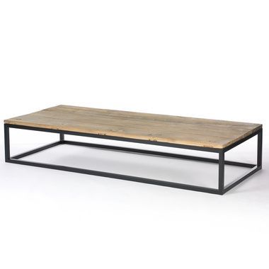 Wood And Iron Rectangular Coffee Table | South Of Market In Walnut And Gold Rectangular Coffee Tables (View 13 of 15)