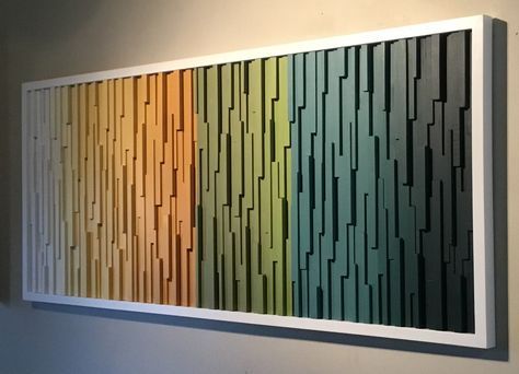 Wood Wall Art  Modern Abstract Wood  Wood Wall Sculpture Within Gradient Wall Art (View 12 of 15)