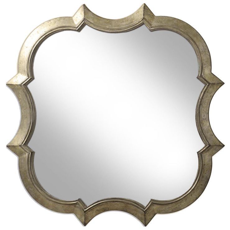 14 X 14 In Champagne Quatrefoil Mirror Intended For Quatrefoil Wall Mirrors (View 12 of 15)