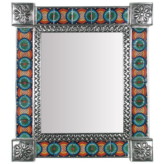 17 Best Mexican Wall Mirrors – Metal, Wood & Tile Images On Pinterest Pertaining To Tiled Wall Mirrors (View 11 of 15)