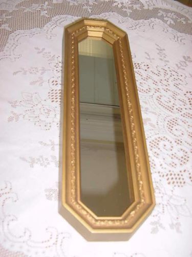 2373 Syroco Gold Rectangle Mirror Dated 1978 Usa Homco Home Interior With Antique Gold Cut Edge Wall Mirrors (View 14 of 15)