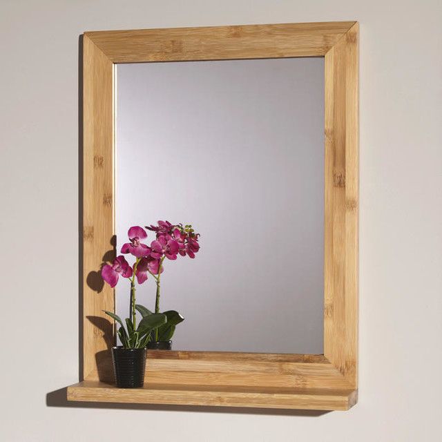 24" Liani Bamboo Vanity Mirror – Contemporary – Bathroom Mirrors In Gold Bamboo Vanity Wall Mirrors (View 5 of 15)