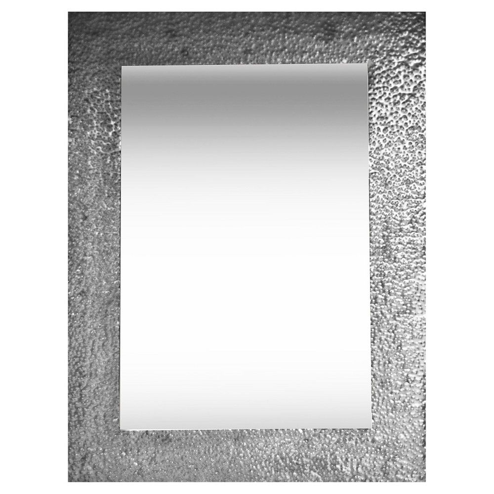 24" X 32" Silver Rectangle Decorative Mirror – Ptm Images | Framed With Regard To Metallic Silver Framed Wall Mirrors (View 12 of 15)