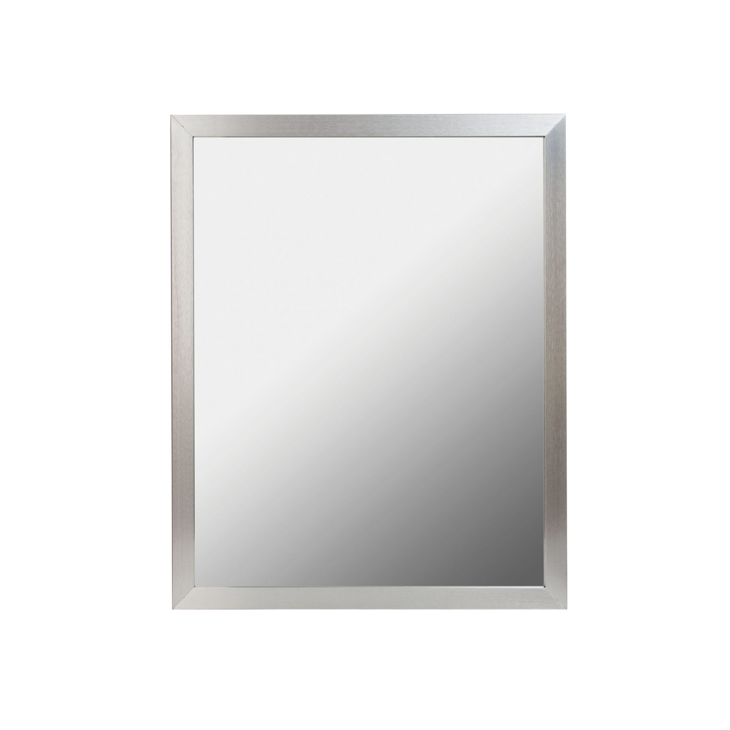 24X30 Aluminum Framed Mirror In Brushed Nickel – Foremost Bath For Brushed Nickel Octagon Mirrors (View 3 of 15)