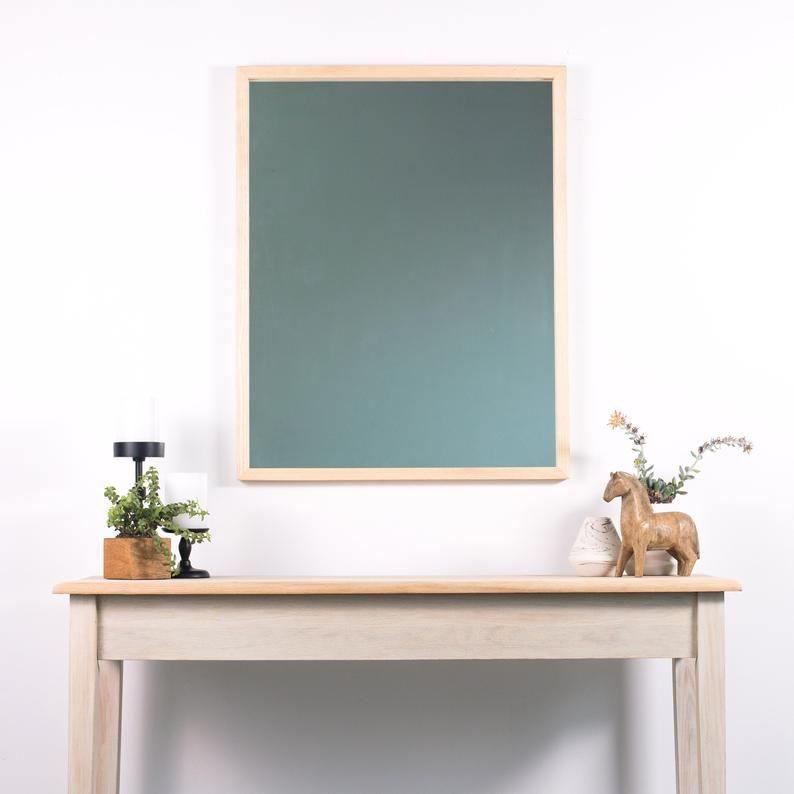 24X30 Natural Blonde Ash Bathroom Vanity Wall Mirror Thin | Etsy | Wood With Natural Wood Grain Vanity Mirrors (View 1 of 15)
