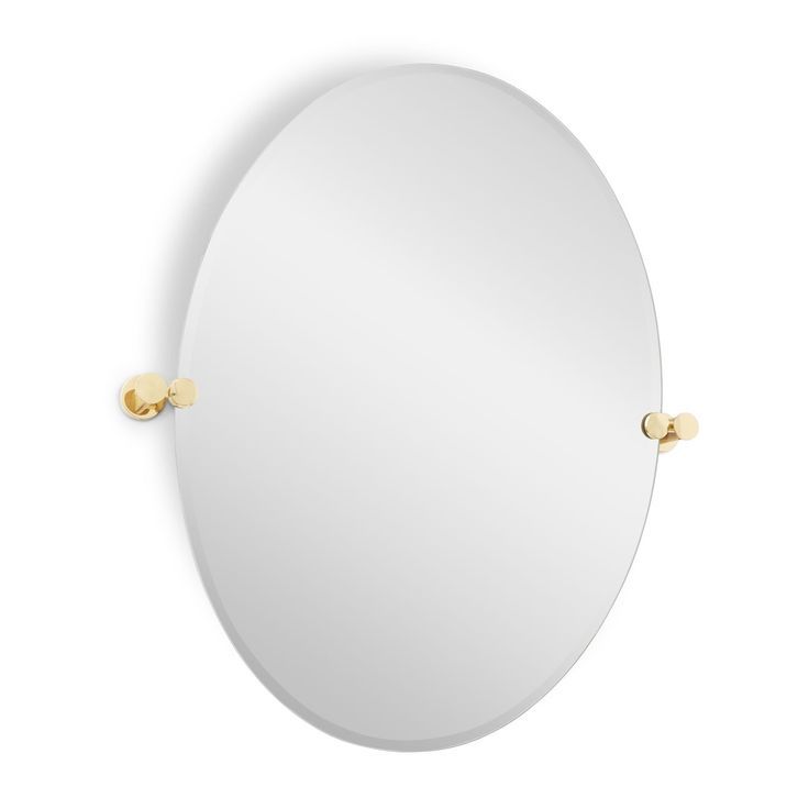 28" Prague Oval Tilting Mirror | Signature Hardware, Mirror, Polished Brass Throughout Polished Chrome Tilt Wall Mirrors (View 11 of 15)