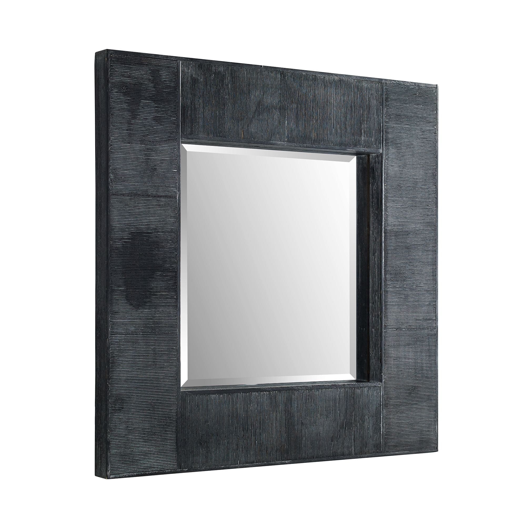 32 Inch Modern Industrial Square Wall Mirrorwalker Edison Throughout Black Square Wall Mirrors (View 11 of 15)
