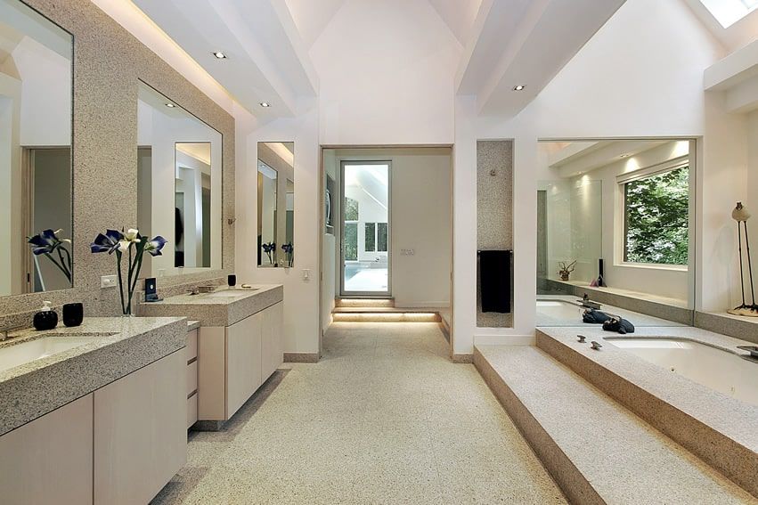 60 Luxury Custom Bathroom Designs & Tile Ideas – Designing Idea Pertaining To Semi Gloss Black Beaded Oval Wall Mirrors (View 5 of 15)