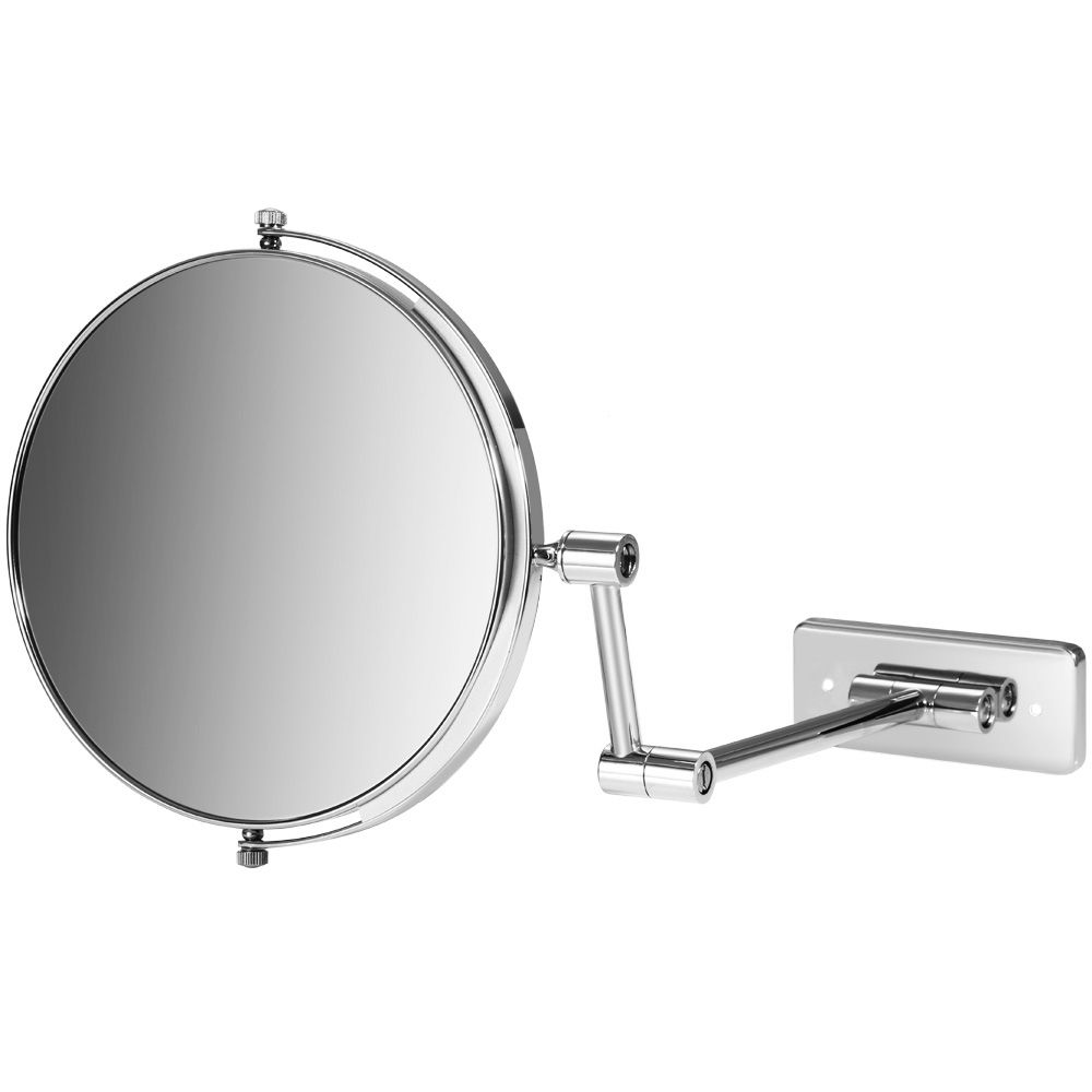 8 Inch Swivel Wall Mounted Mirror Extending Folding Makeup Mirror Within Single Sided Polished Wall Mirrors (View 13 of 15)