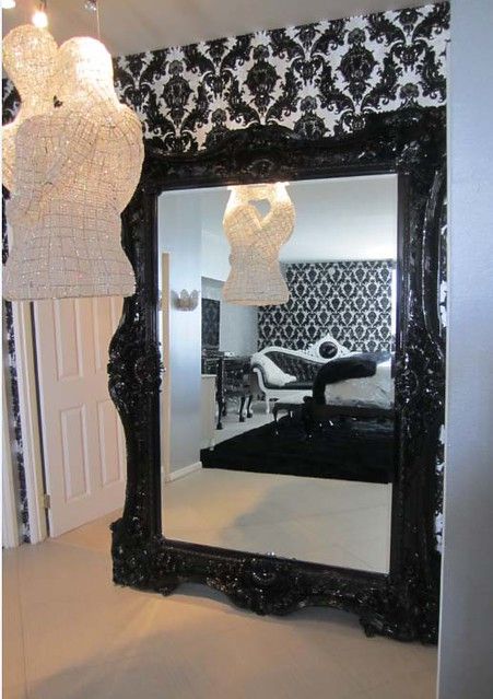 8072 Black 7 Feet Baroque High Gloss Mirror | This Wall Mirr… | Flickr Intended For High Wall Mirrors (View 14 of 15)
