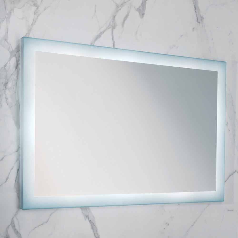 Ady Modern Mirror With Frosted Glass Edge And Led Light In Edge Lit Square Led Wall Mirrors (View 15 of 15)