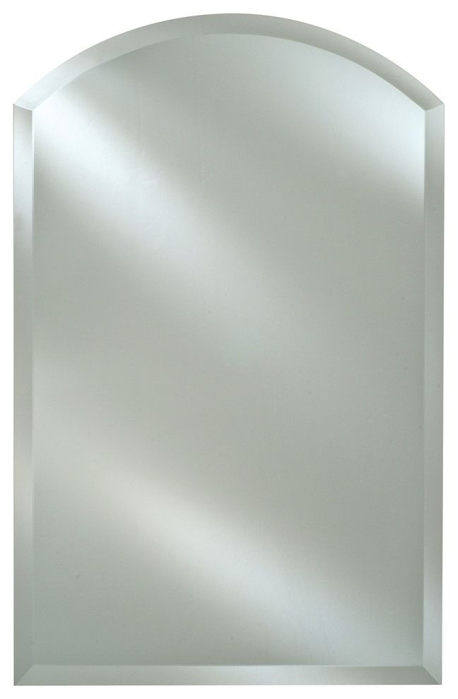 Afina Radiance Frameless Bevel Arch Top Mirrors – Contemporary Throughout Crown Arch Frameless Beveled Wall Mirrors (View 6 of 15)