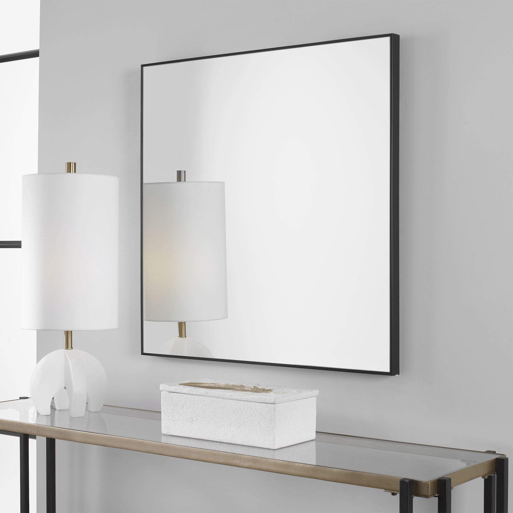 Alexa Black | Square Wall Mirror In 2021 | Square Mirror, Mirror Wall Intended For Black Square Wall Mirrors (View 3 of 15)