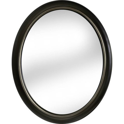 Allen + Roth 30"L X 24"W Bronze Oval Framed Mirror | Framed Mirror Wall Intended For Oil Rubbed Bronze Oval Wall Mirrors (View 1 of 15)
