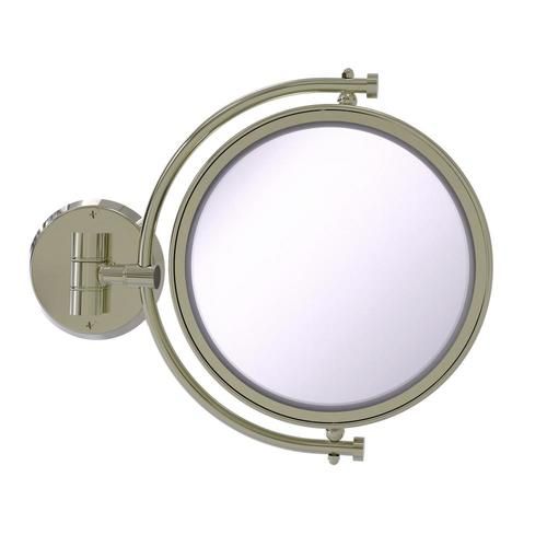 Allied Brass 8 In X 10 In Polished Nickel Double Sided Magnifying Wall Throughout Ceiling Hung Satin Chrome Wall Mirrors (View 7 of 15)