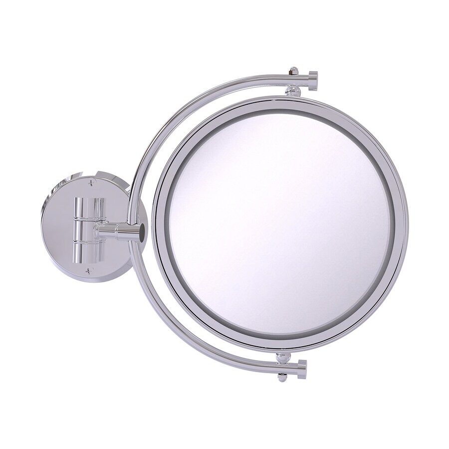 Allied Brass Chrome Brass Magnifying Wall Mounted Vanity Mirror Cabinet Regarding Ceiling Hung Polished Brass Mirrors (View 14 of 15)