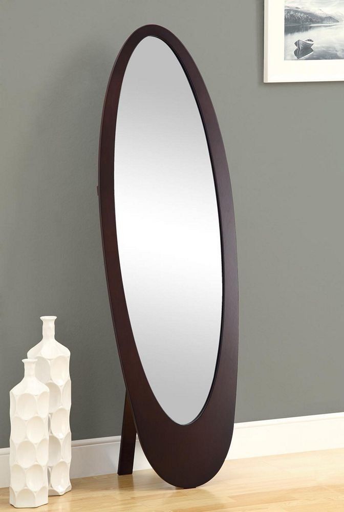 Amazon – Monarch Specialties Cappuccino Finish Oval Cheval Mirror For Ceiling Hung Oval Mirrors (View 1 of 15)