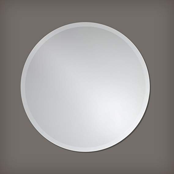 Amazonsmile: The Better Bevel Round Frameless Wall Mirror | Bathroom Intended For Round Frameless Bathroom Wall Mirrors (View 4 of 15)