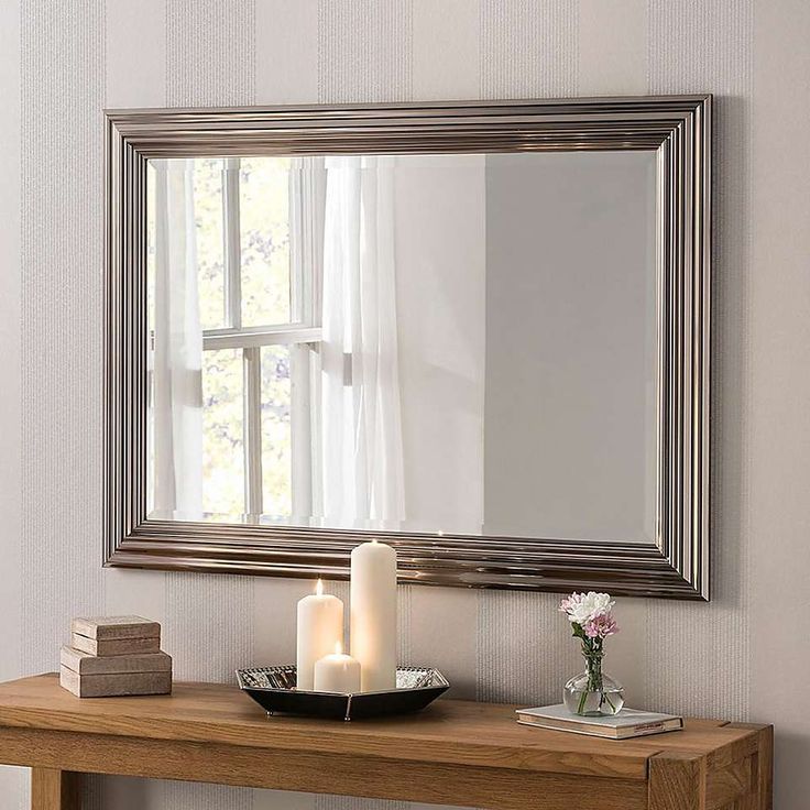 Amelia Dark Chrome Wall Mirror | Dunelm | Rectangular Mirror, Mirror Pertaining To Rectangular Grid Wall Mirrors (View 13 of 15)