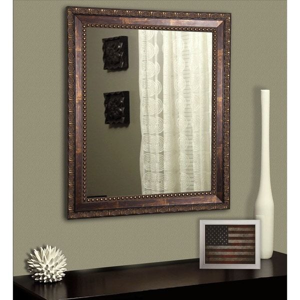 American Made Rayne Traditional Roman Copper Bronze Wall/ Vanity Mirror Inside Copper Bronze Wall Mirrors (View 3 of 15)