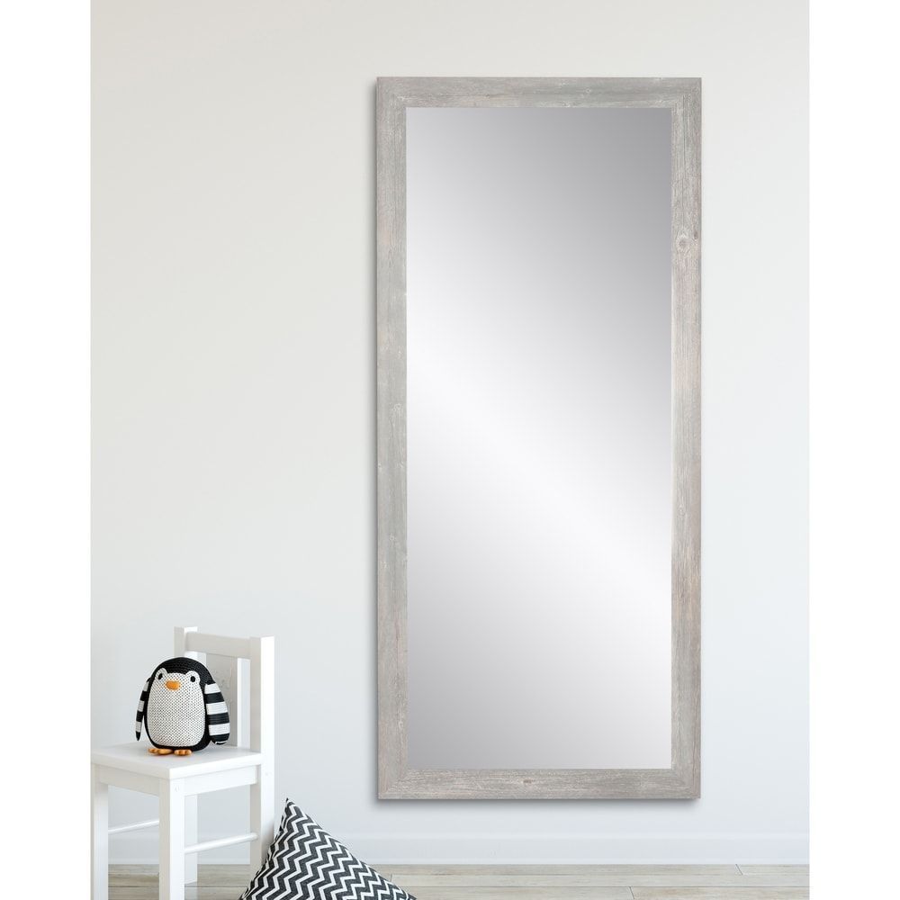 American Value Mirrors Barnwood Framed Floor Mirror – Brown (Large With Regard To Medium Brown Wood Wall Mirrors (View 12 of 15)