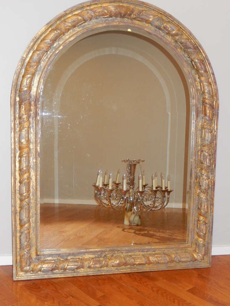 An Oversized French Arched Giltwood Carved Floor Mirror At 1Stdibs Regarding Arch Oversized Wall Mirrors (View 6 of 15)