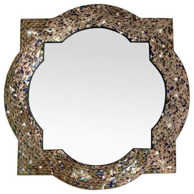 Andalusian Quatrefoil Mirror, Lindaraja Designer Mosaic Glass Framed In Quatrefoil Wall Mirrors (View 6 of 15)
