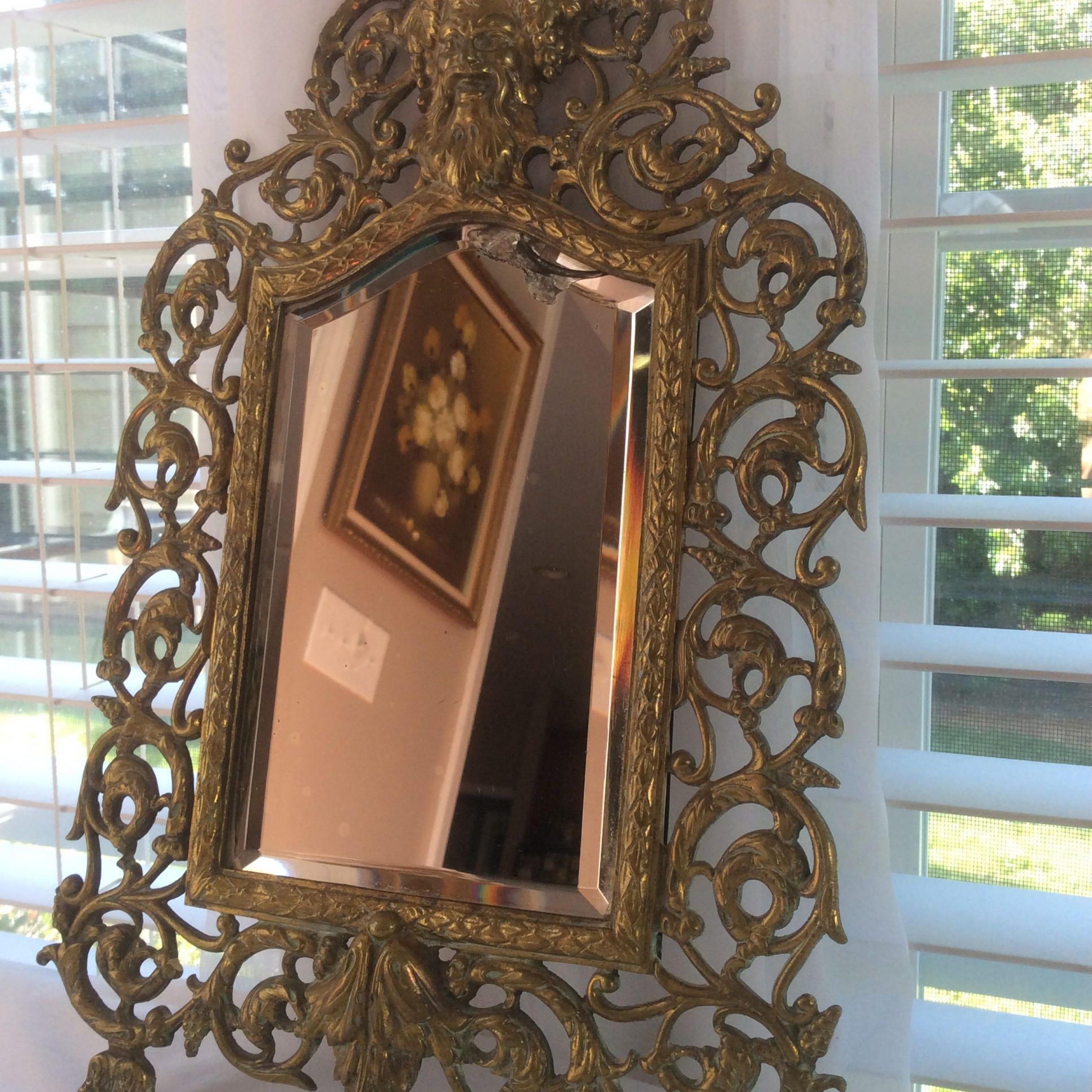 Antique Brass Bacchus Mirrorp.e (View 1 of 15)