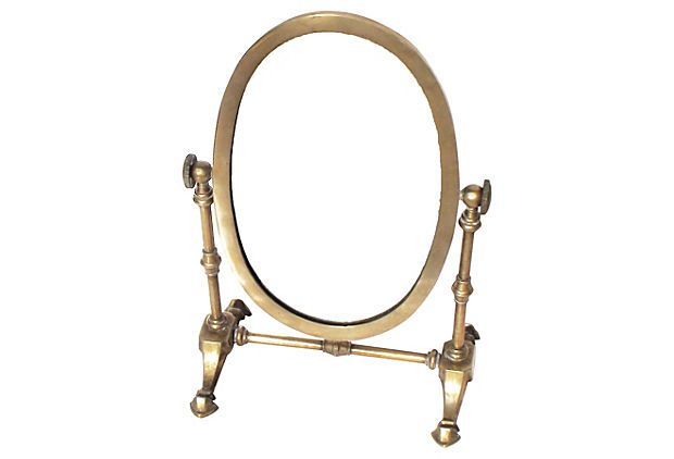 Antique Brass Mirror On Stand On (I Want One Of These Sitting On Top Of Inside Antique Brass Standing Mirrors (View 7 of 15)