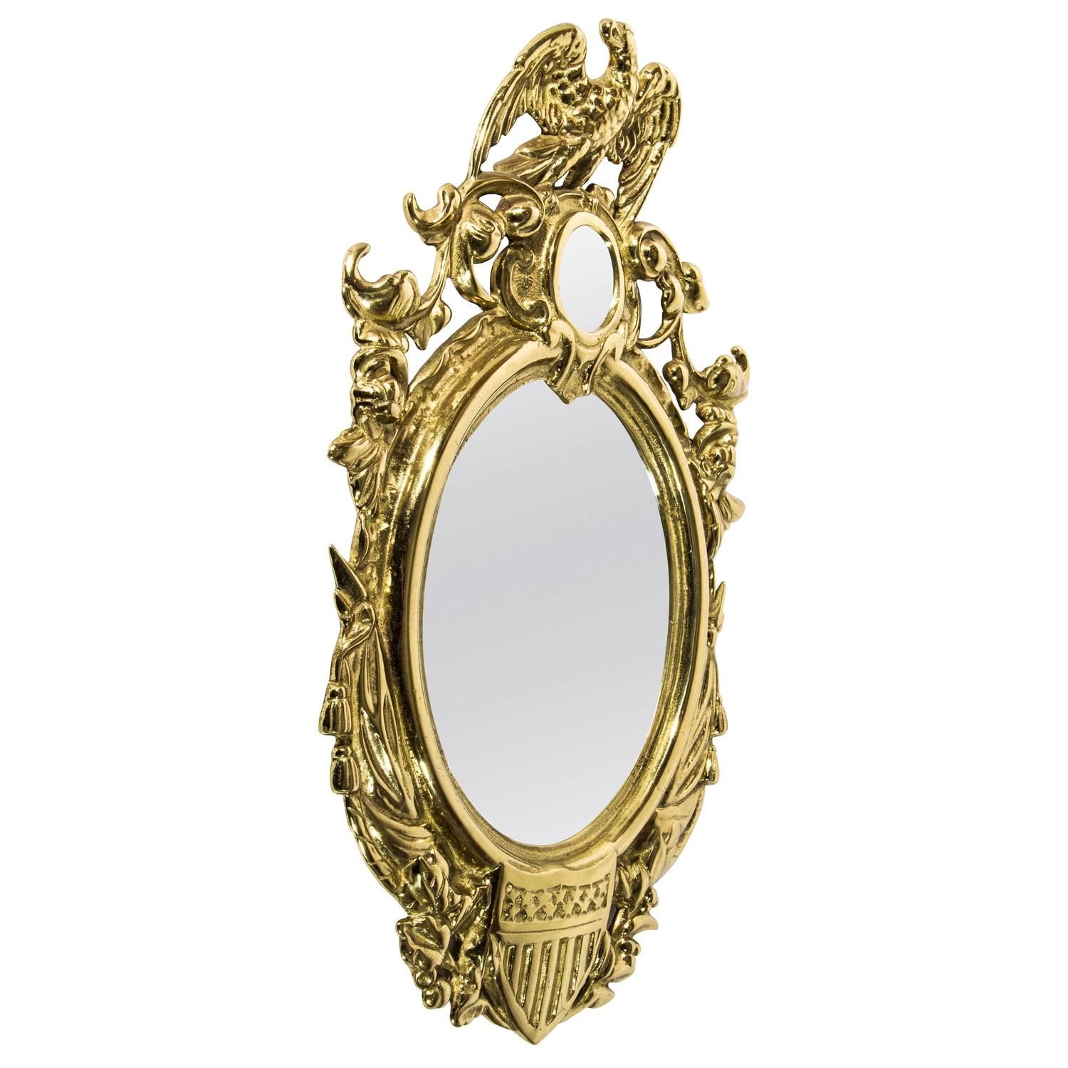 Antique Brass Wall Mirror At 1Stdibs Intended For Antique Brass Standing Mirrors (View 6 of 15)