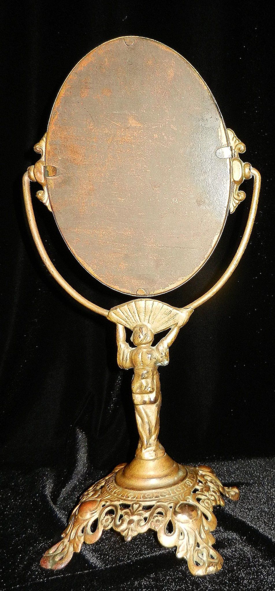 Antique Cast Iron Vanity Mirror With Geisha Girl Base : My Grandmother With Antique Iron Standing Mirrors (View 15 of 15)