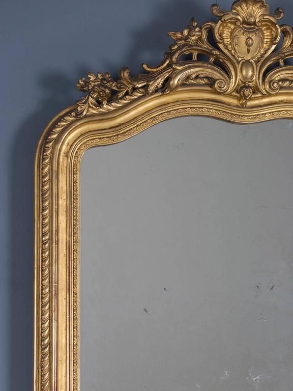 Antique French Gold Leaf Regency Mirror, Circa 1880 For Sale At 1Stdibs In Antiqued Gold Leaf Wall Mirrors (View 13 of 15)