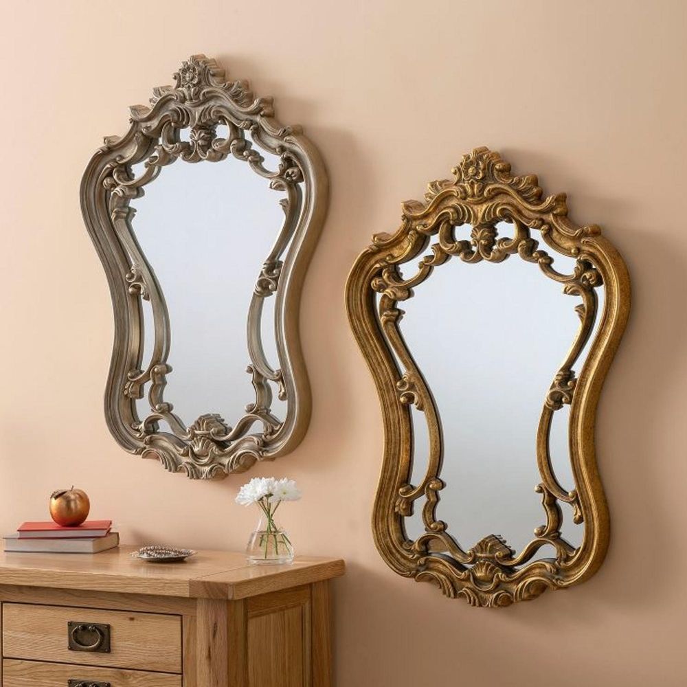 Antique French Style Decorative Wall Mirror | Homesdirect365 Within Gold Decorative Wall Mirrors (Photo 5 of 15)