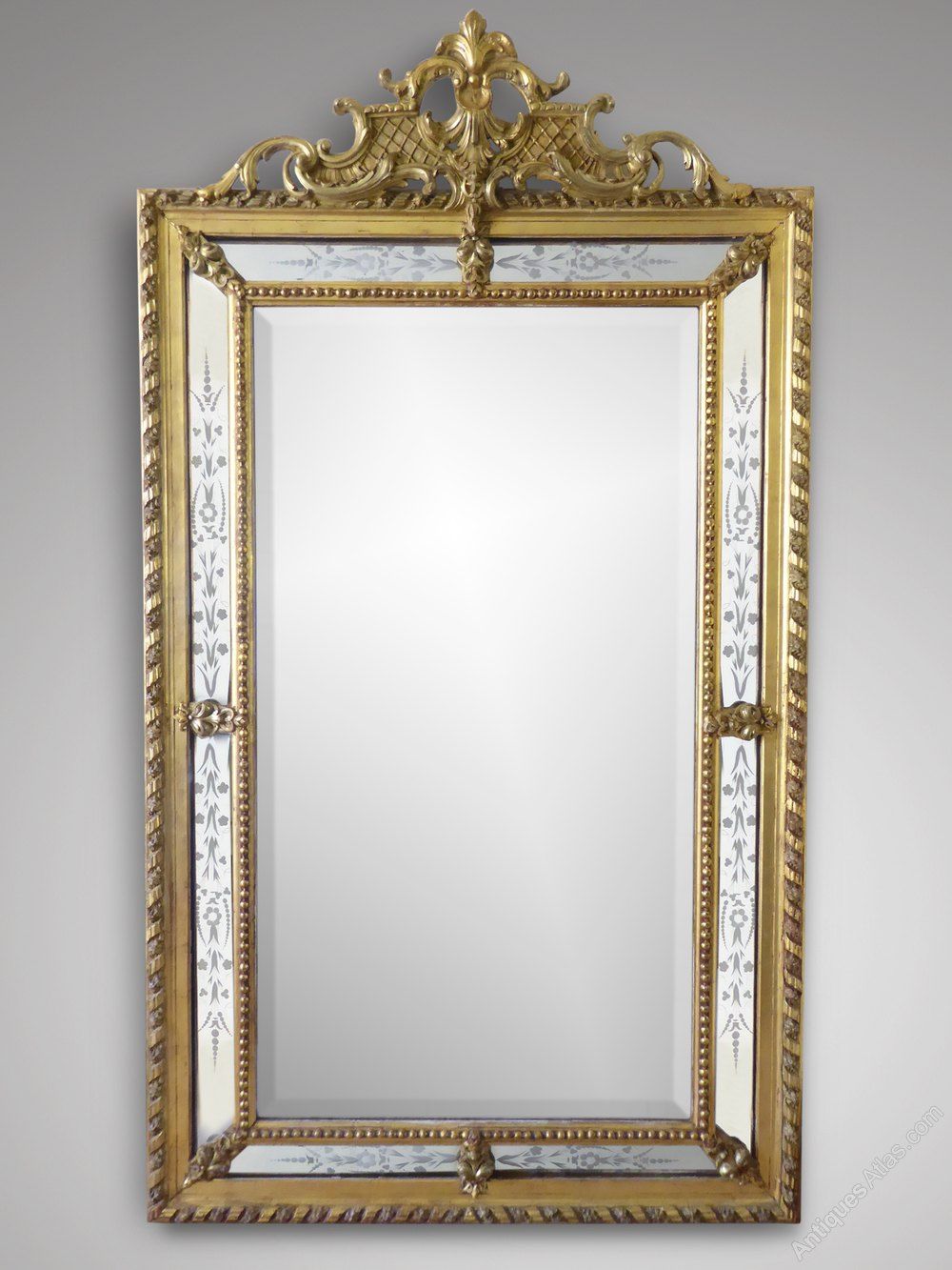 Antiques Atlas – 19Th Century Giltwood Wall Mirror Regarding Antiqued Glass Wall Mirrors (View 5 of 15)