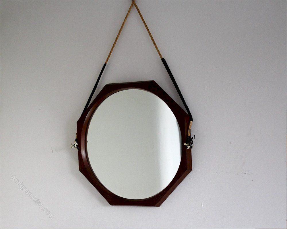 Antiques Atlas – Mid Century Octagonal Teak Wall Mirror With Regard To Octagon Wall Mirrors (View 10 of 15)