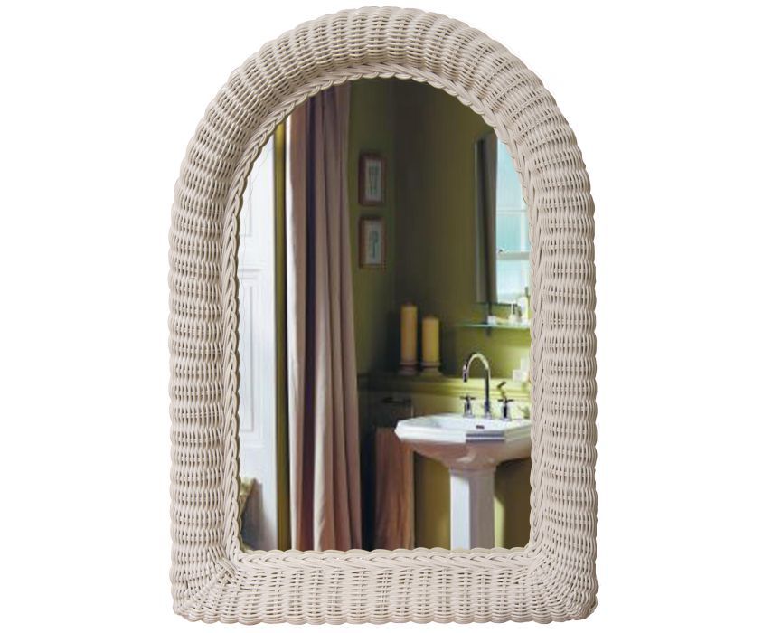 Arch Top Rattan Wicker Wall Mirror For Bronze Arch Top Wall Mirrors (View 10 of 15)
