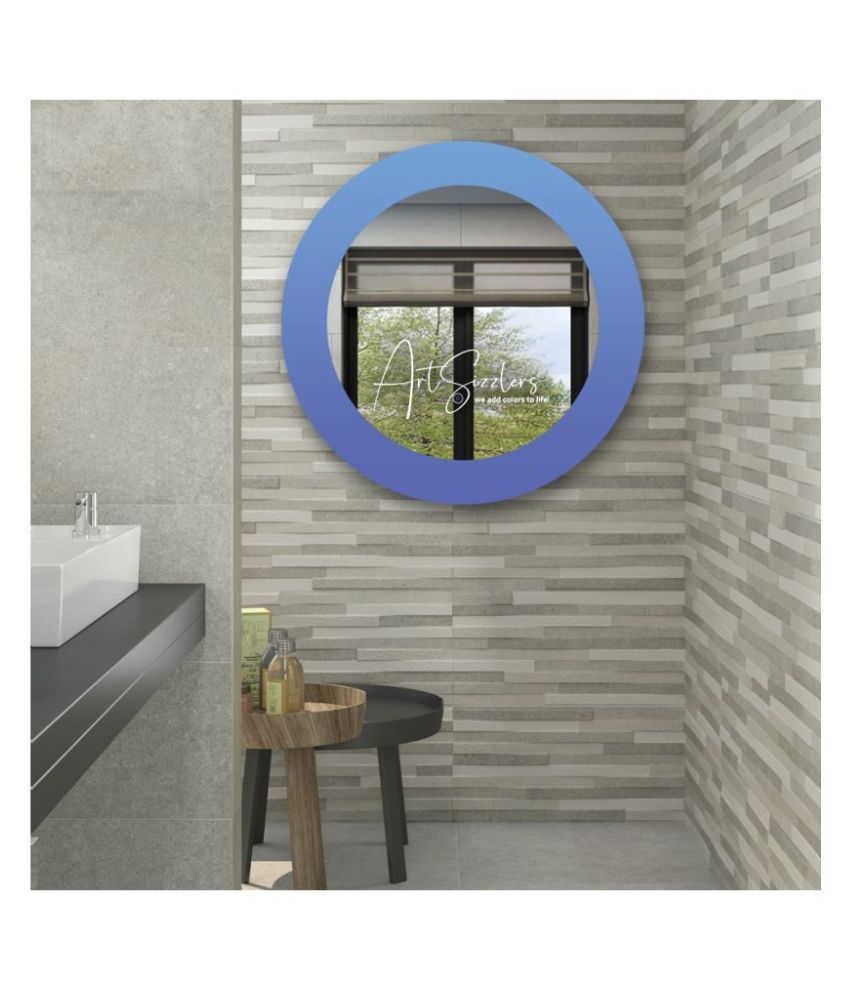 Artsizzlers Mirror Wall Mirror Blue ( 46 X 46 Cms ) – Pack Of 1: Buy For Blue Wall Mirrors (View 1 of 15)