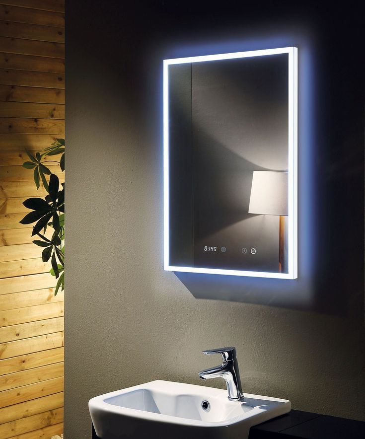 Backlit Mirror, Remer, Led Mirror, Digital Clock, Demister Pad With Back Lit Freestanding Led Floor Mirrors (Photo 9 of 15)