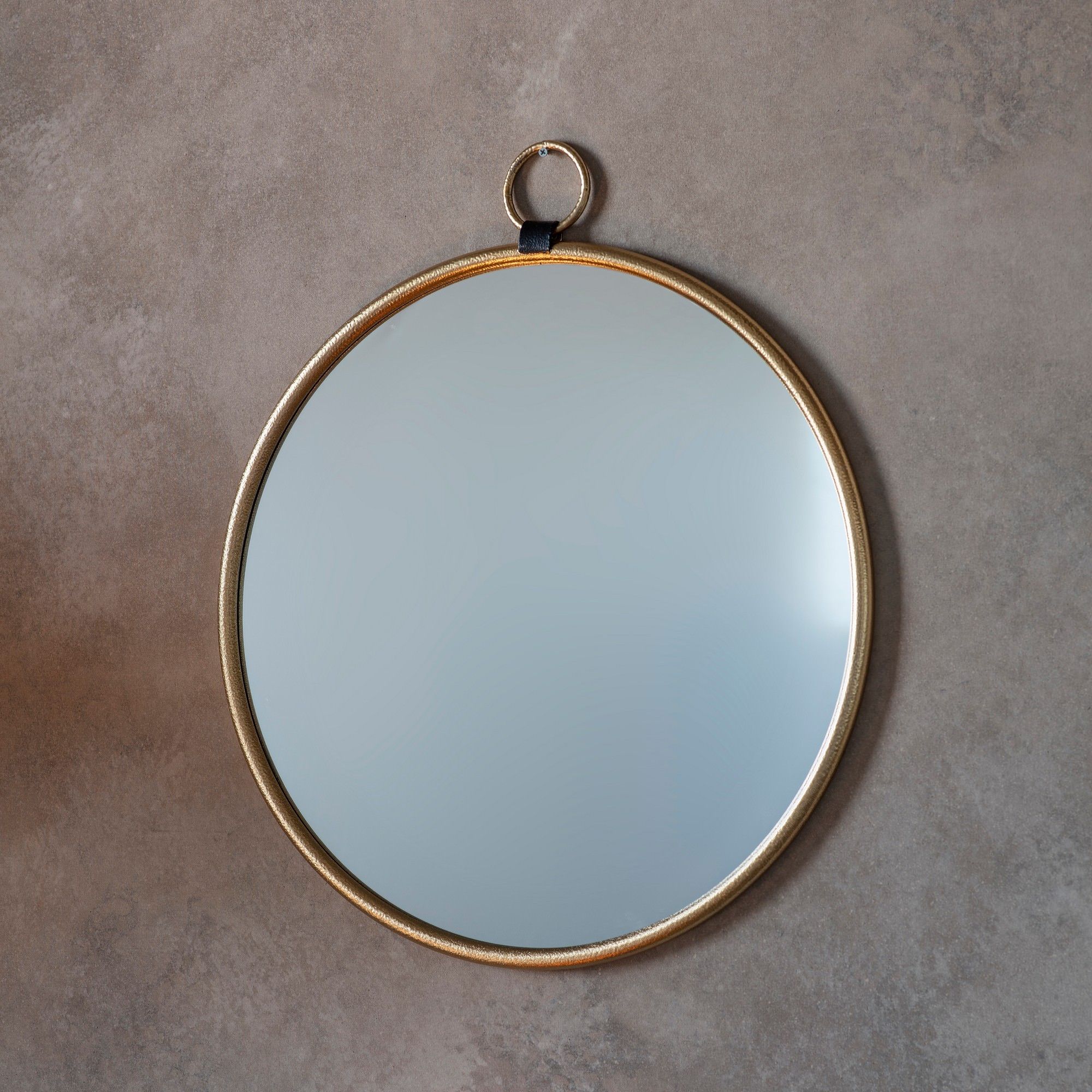 Bainbridge Iron Frame Round Wall Mirror, 70Cm, Gold Pertaining To Gold Rounded Corner Wall Mirrors (View 9 of 15)