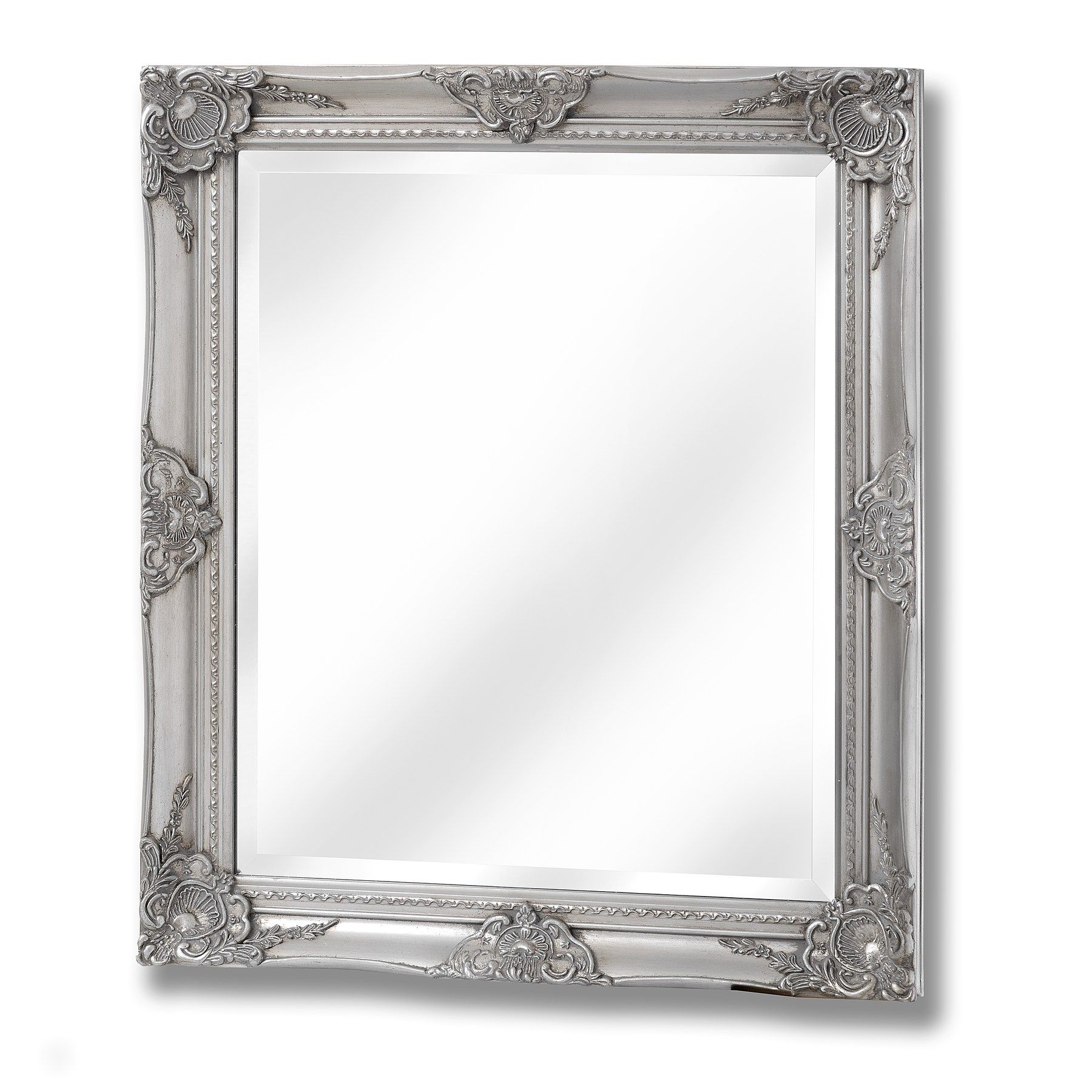 Baroque Antique Silver Mirror – Hollygrove For Antiqued Silver Quatrefoil Wall Mirrors (View 3 of 15)