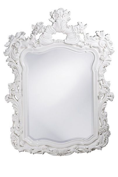 Baroque Mirror, In High Gloss White Lacquer, Sharing Luxury Designer Throughout Glossy Red Wall Mirrors (View 6 of 15)