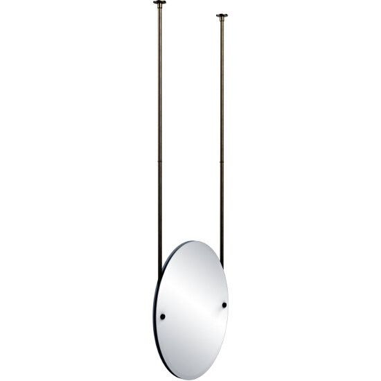Bathroom Mirrors – Oval Frameless Ceiling Hung Mirror – Standard And Inside Ceiling Hung Polished Nickel Oval Mirrors (View 1 of 15)