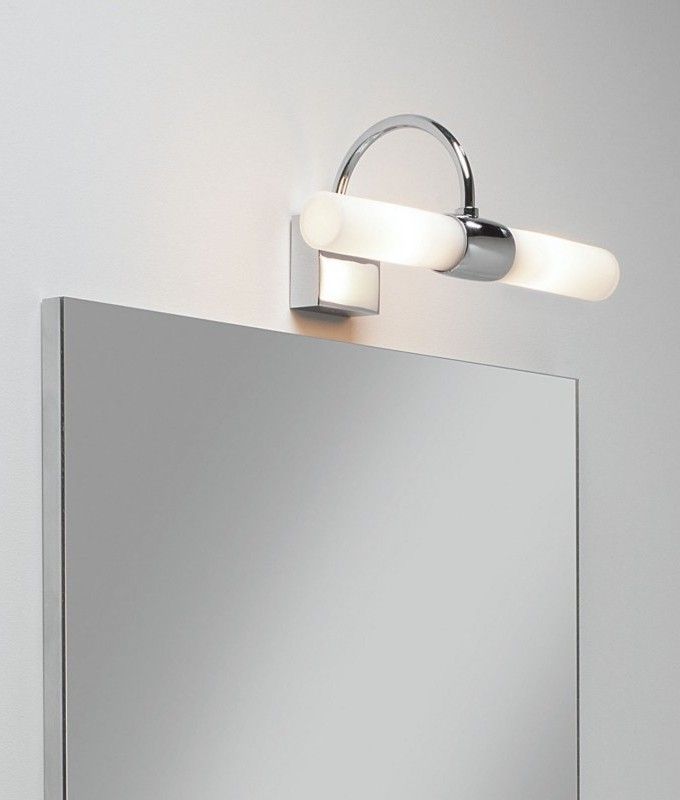 Bathroom Wall Light – Polished Chrome Pertaining To Single Sided Polished Wall Mirrors (View 5 of 15)