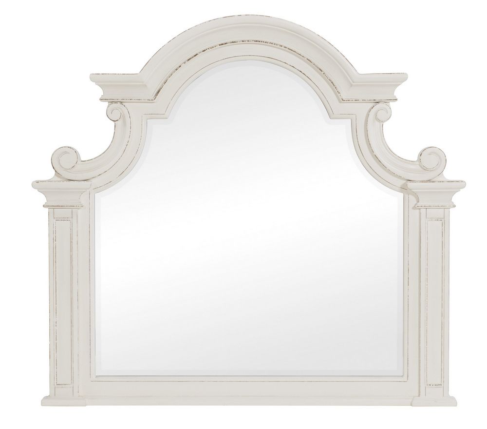 Baylesford Antique White Wood Frame Dresser Mirrorhomelegance For White Wood Wall Mirrors (View 6 of 15)