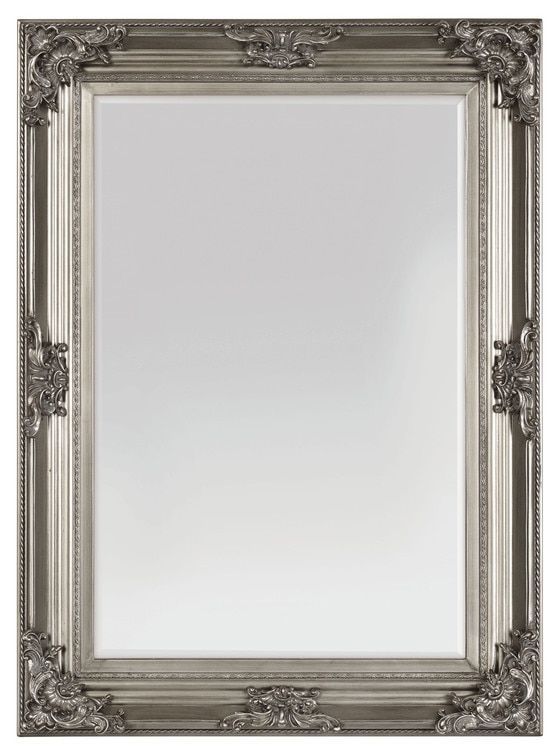 Beaumont Wall Mirror, Antique Silver | Black Mirror Frame, Mirror Wall In Antique Gold Cut Edge Wall Mirrors (View 8 of 15)