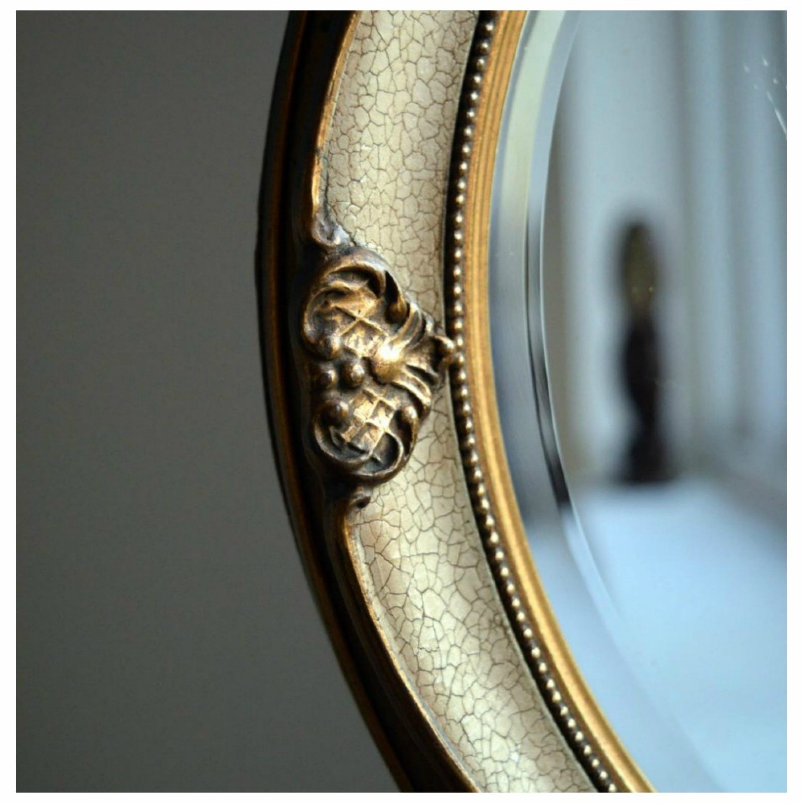 Beautiful Golden Round Mirror / Vintage 👍 | Round Mirrors, Mirror, Shpock In Golden Voyage Round Wall Mirrors (View 4 of 15)