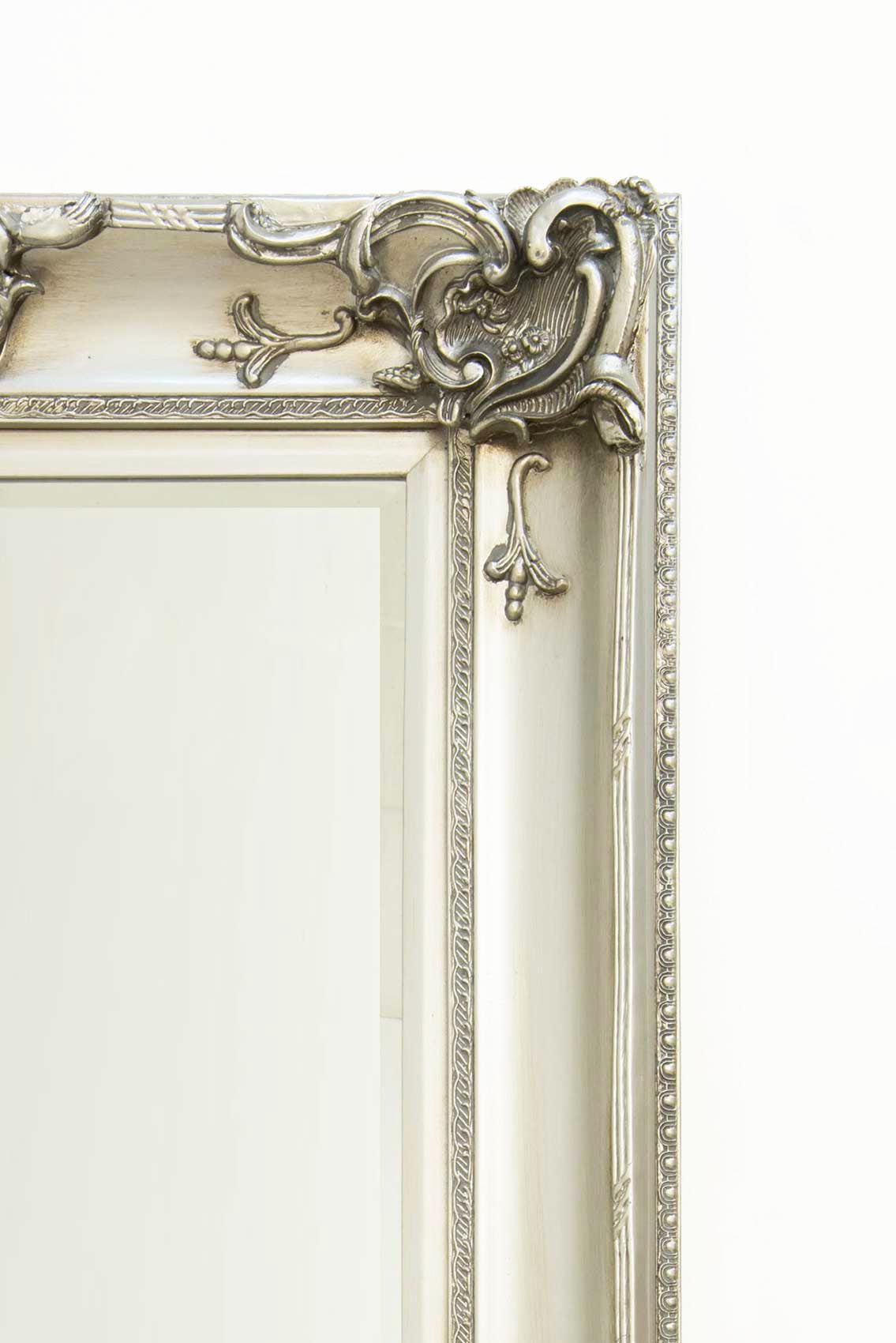 Beautiful Large Silver Decorative Ornate Wall Mirror 6Ft X 3Ft 183 X Regarding Silver Decorative Wall Mirrors (View 13 of 15)