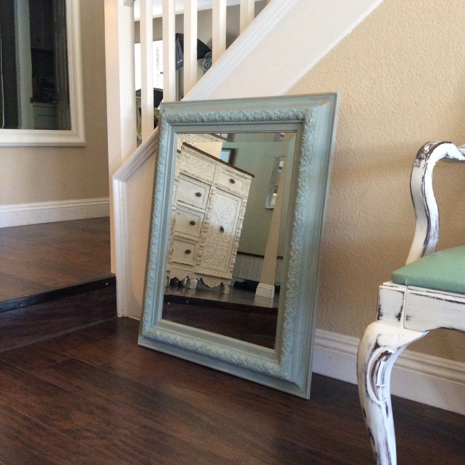 Beautiful Ornate Mirror For Sale Large Blue Wall Mirror Regarding Blue Wall Mirrors (View 5 of 15)